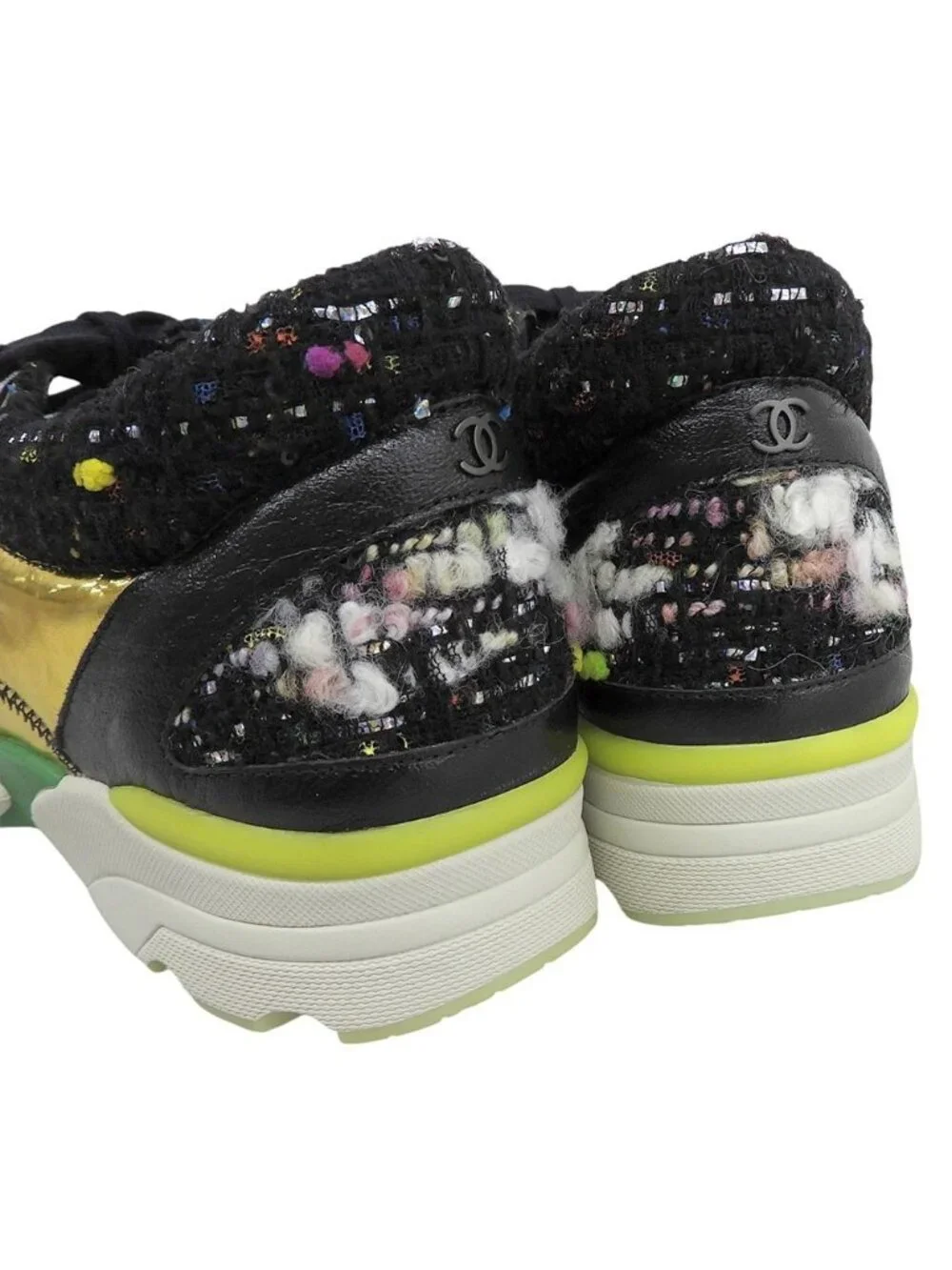 Chanel Tweed Replacement Sneakers Dad Shoes